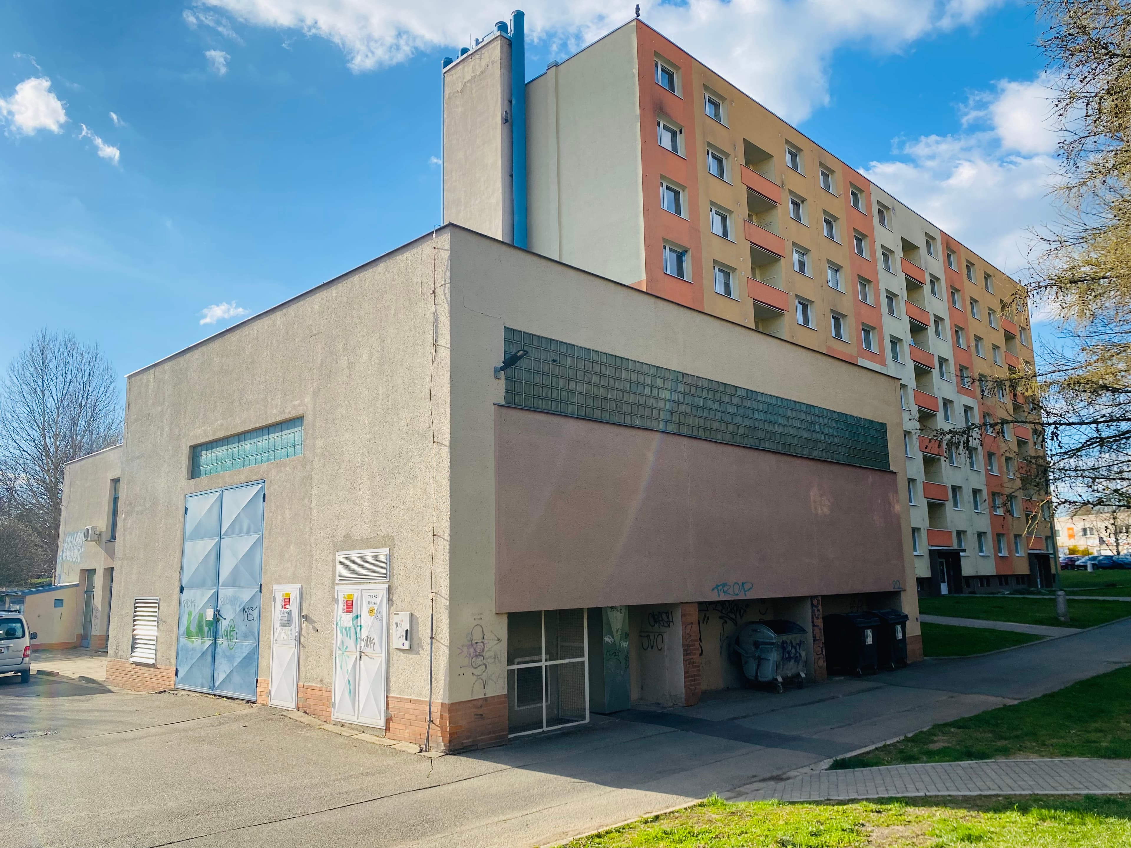 Kotelna, na jejíž stěnách mural vznikne