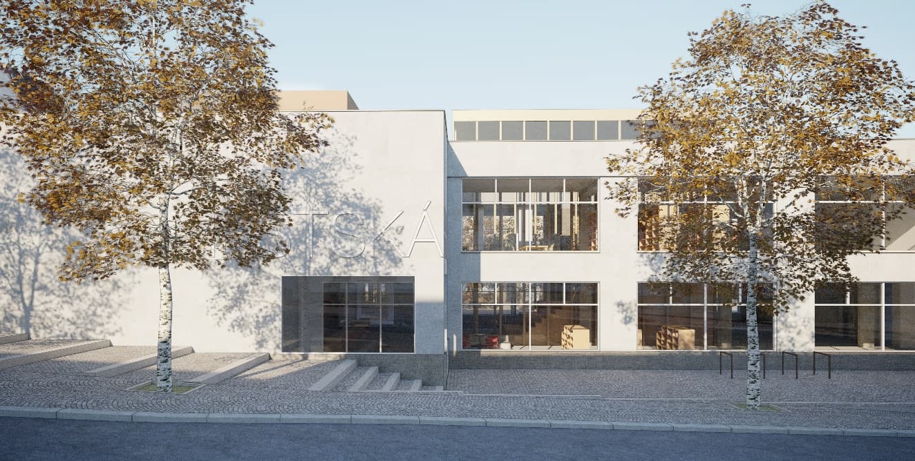 Pohled z ulice Kpt. Jaroše